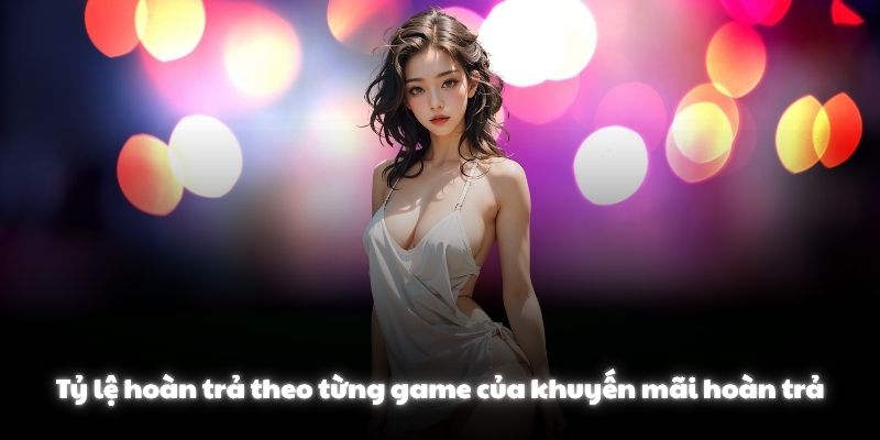 Tỷ lệ hoàn trả theo từng game của khuyến mãi hoàn trả